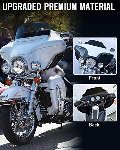ANONEMOTO Вятърни Дефлектори Обтекател, Горна Въздушен Дефлектор Обтекател, който е Съвместим за Harley Davidson 1996-2013