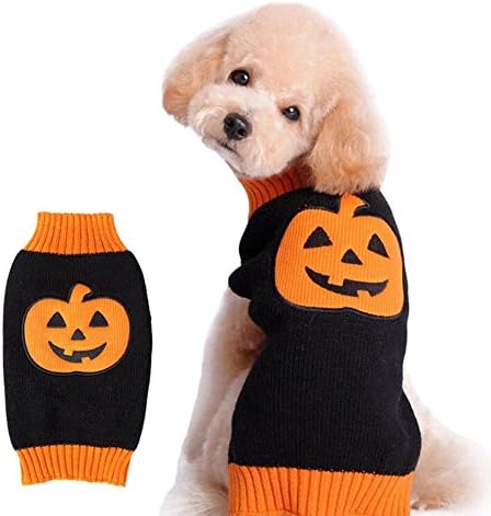 Пуловер за кучета NACOCO, Пуловери с Тиква за домашни Любимци, Празнична парти за Хелоуин за Котка и куче (M)
