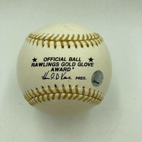 Мента Дерек Джитър Подписа Официално Бейзболен Златна Ръкавица Роулингса Steiner COA - Бейзболни топки с автографи