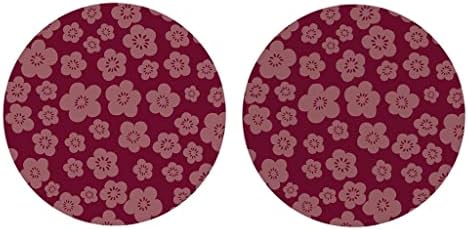 Цветя в Розово-Червено 2,75 х 2,75 Керамични Автомобилна стойка Опаковка от 2 броя