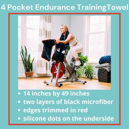 Кърпи за защита на мотора от пот Noble Endurance, кърпа за въртене на волана за велотренажера, с джобове за езда на закрито