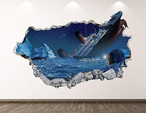 Западната Планина Титаник на Стикер За стена, Арт Декор на 3D Пътнически Кораб Стикер Стенопис Детска Стая Винил Подарък