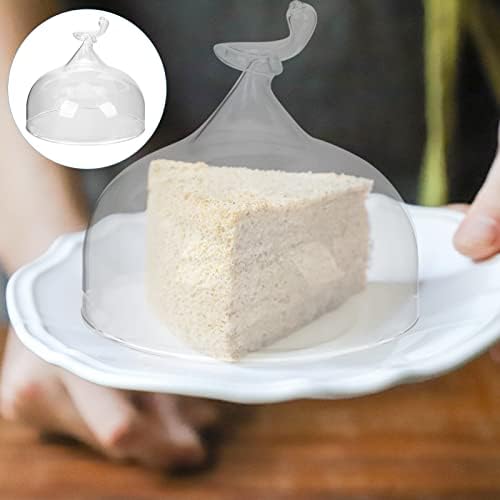 Hemoton Контейнер За Хляб Стъклен Купол за Торта Прозрачен Капак За Торта Капак За Сървър за Торта Поставка за Десерт