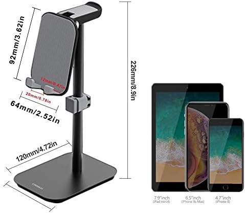 Поставка за таблет/ телефон COOSKIN повишена височина на Притежателя от алуминиева сплав, Съвместими с Kindle, устройство