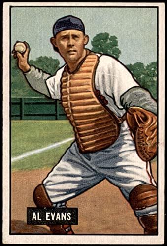 1951 Боуман 38 Ел Еванс Бостън Ред Сокс (Бейзболна картичка) EX/MT Red Sox