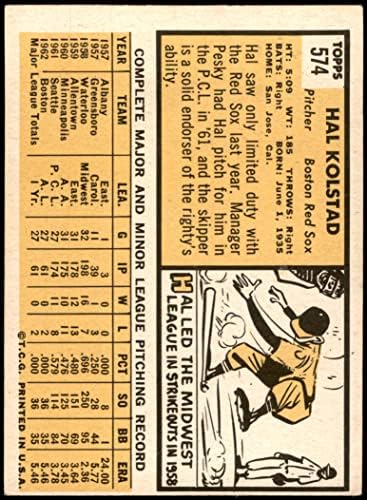 1963 Topps Baseball 574 Хал Колстад Висок номер Отличен (5 от 10) за версия Mickeys Cards