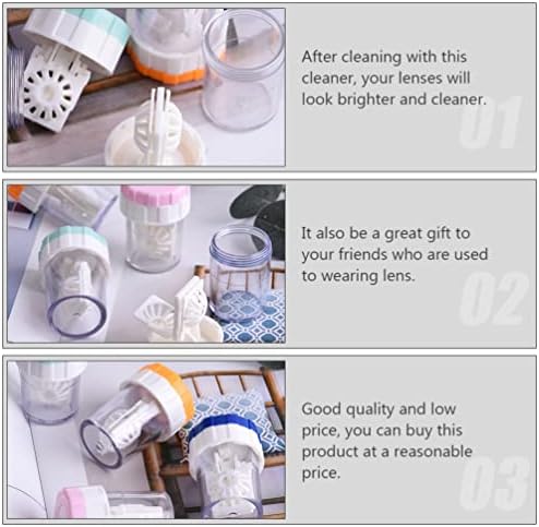 Машина за почистване на контактни лещи: 5 бр. Ръчни инструменти за почистване на Контактни лещи Устройство за бърза Вибрация