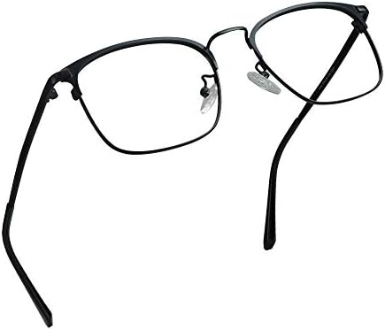 Очила в кръгла рамка от алуминиеви LifeArt, Блокер Синя светлина Очила за четене + 0,00 (без увеличение)