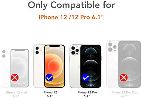 Прозрачен калъф за карти ANHONG Upgrade, който е Съвместим с iPhone 12/12 Pro 6,1 инча, Монтиране Тънък Защитен калъф-портфейла