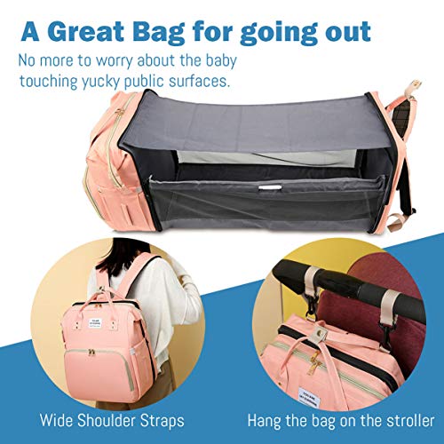 Чанта за памперси Jeryswet с устройство за преобличане, Детска Чанта, Раница-чанта за памперси, Детска чанта с вграден