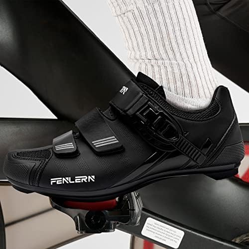 Велосипедна обувки FENLERN за Мъже И Жени, Съвместима с Велотренажером за помещения, На Мотор, Предварително шипове Delta