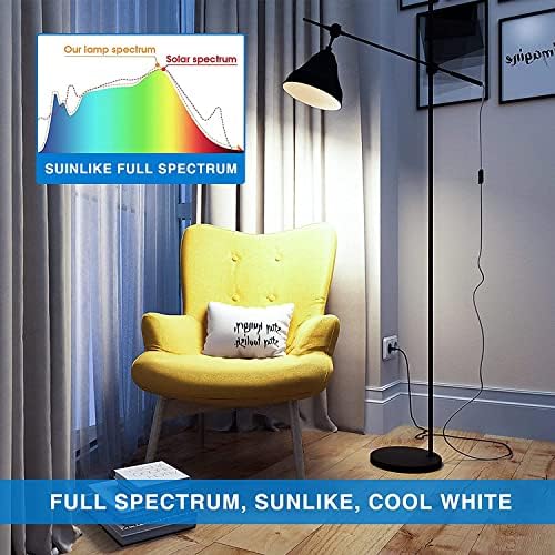 Лампа BHMAOYN® Full Spectrum гама sunlike с регулируема яркост A19 E26 11W 5000K с мощност 11 W Повишава енергията, настроението