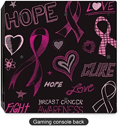 Стикер с изображение на рак на гърдата с розова панделка, стикер за PS4 Slim PS4 Pro, стикер, съвместима с контролер