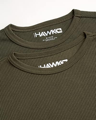 Тениска за момчета с TONY HAWK - 2 опаковки Термофутболок от вафельного фланелка с дълъг ръкав Размер: 8-16)
