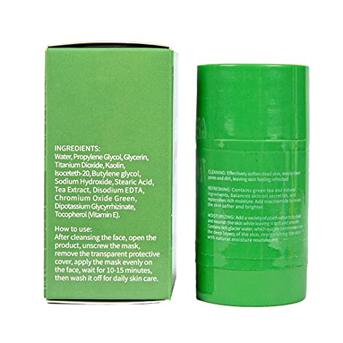 Маска за лице-стик Koozy Green Tea Mask Stick - Дълбоко почистване, Хидратиране, Освежаване на кожата, Средство за премахване