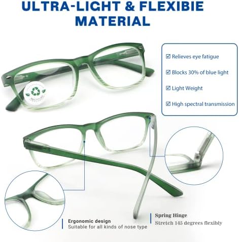 Очила за четене OENEYE за Жени - Очила за четене за мъже, 4 опаковки точки, които могат да увеличат използването на зрението,