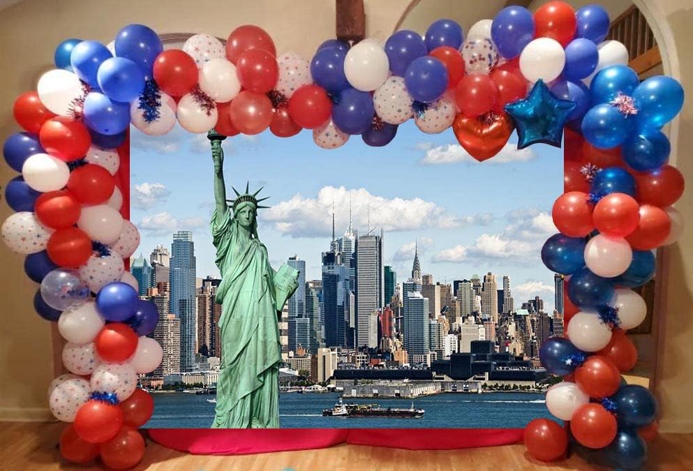 CORFOTO Плат 7x5ft на Статуята на Свободата, на Фона на Ню Йорк Тематични Украси За Партита Банер за Партита в Ню Йорк