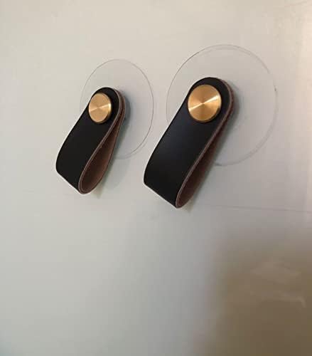 Чекмеджето РАЛФ PAN Modern от черна кожа - Комплект от 2 чекмеджета за меко затваряне на чекмеджета в кухнята, домашния