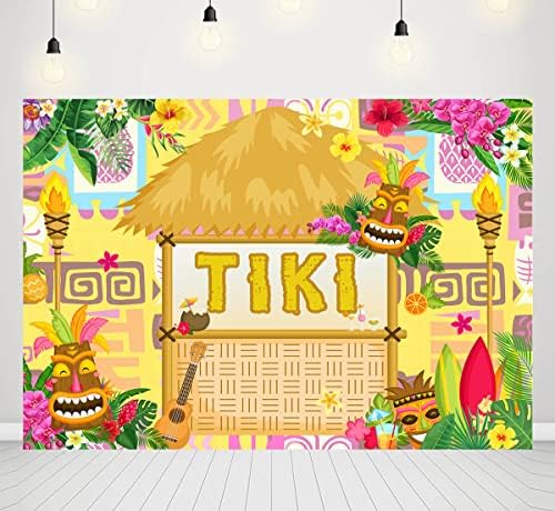 Luau Tiki Фон За рождения Ден на Тропически Хавайски Luau Aloha Вечерни Украса Годишният Цвете Детски Душ Музикални Аксесоари