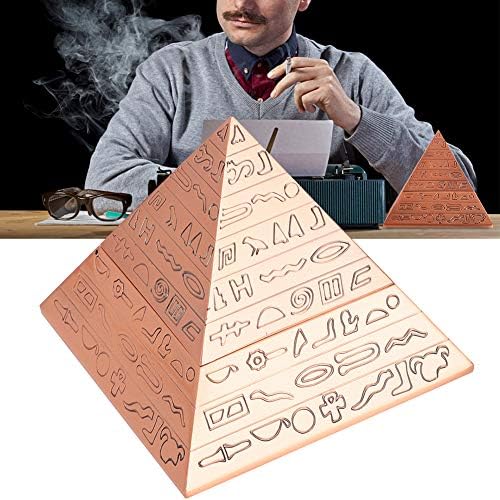 Статуетка на Египетски Пирамиди, Метален Пепелник с Капак, Мини-Модел на Пирамида, Статуетка, Скулптура, Начало Декор