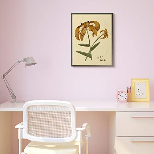 Фигура Детска стая Stupell Industries Lilies с Хубав Тигровым домашни Любимци за деца, Дизайн художничка Дафне Полселли,