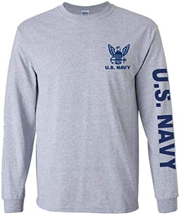Официално Лицензирана Тениска с дълъг ръкав Военноморските сили на САЩ