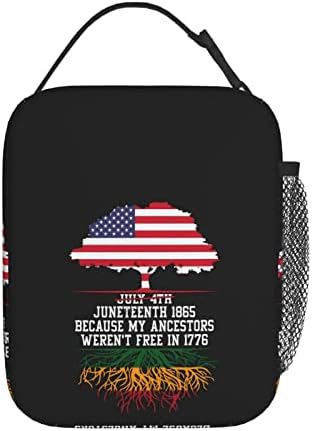 Чанта за Обяд Happy Juneteventh Freedom Day 1865 Обяд-Бокс За Мъже И Жени, Чанти за многократна употреба Портативен Обяд-Тоут